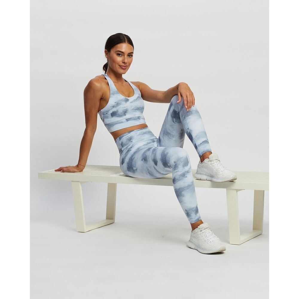 Anthro All‎ Fenix Aryah 7/8 Legging Activewear Charcoal White Size L
